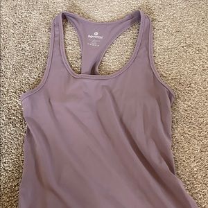 90 degree purple razor back workout top